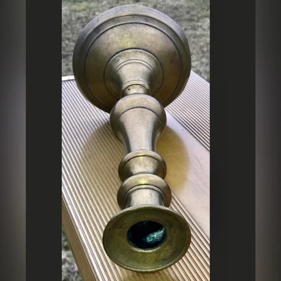 Vintage Late 19th Century Victorian Era Vintage Brass Push-up Candle Holder